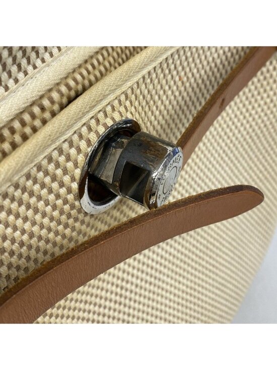 Hermes Backpack Herbag a Dos PM Toile GM Natural Silver main image 10